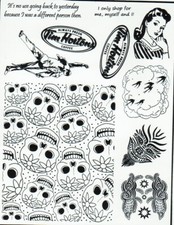 Unmounted Rubber Stamp Plate, Unmounted/Uncut Pink Rubber Stamps