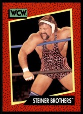 1991 Impel WCW Steiner Brothers #107 Rookie RC Rick & Scott Steiner (2B4)
