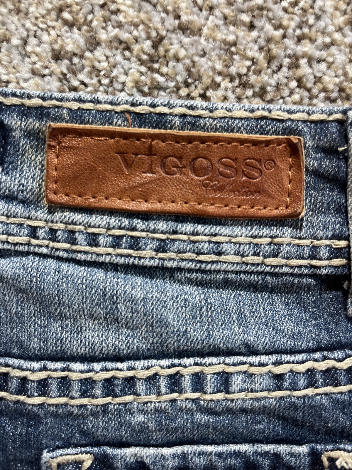 Vigoss Jean Skirt Distressed Denim Short Med Wash Women’s Size 5/28 Waist 30 - View 10