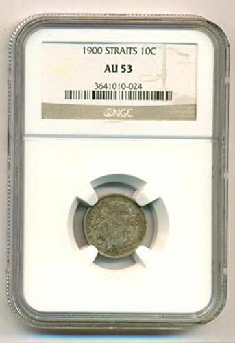Straits Settlements (Malaysia) Victoria 1900 Silver 10 Cents AU53 NGC