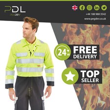 Arc Compliant Hi-Vis Coverall Boiler Suit - Fire Retardant Anti-Static Arc Flash