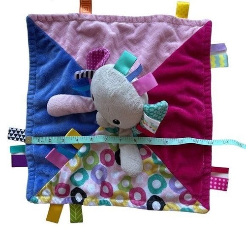 TagGies Elephant Lovey Colorful Security Blanket Baby Plush Toy Bright Stars - Picture 8 of 11