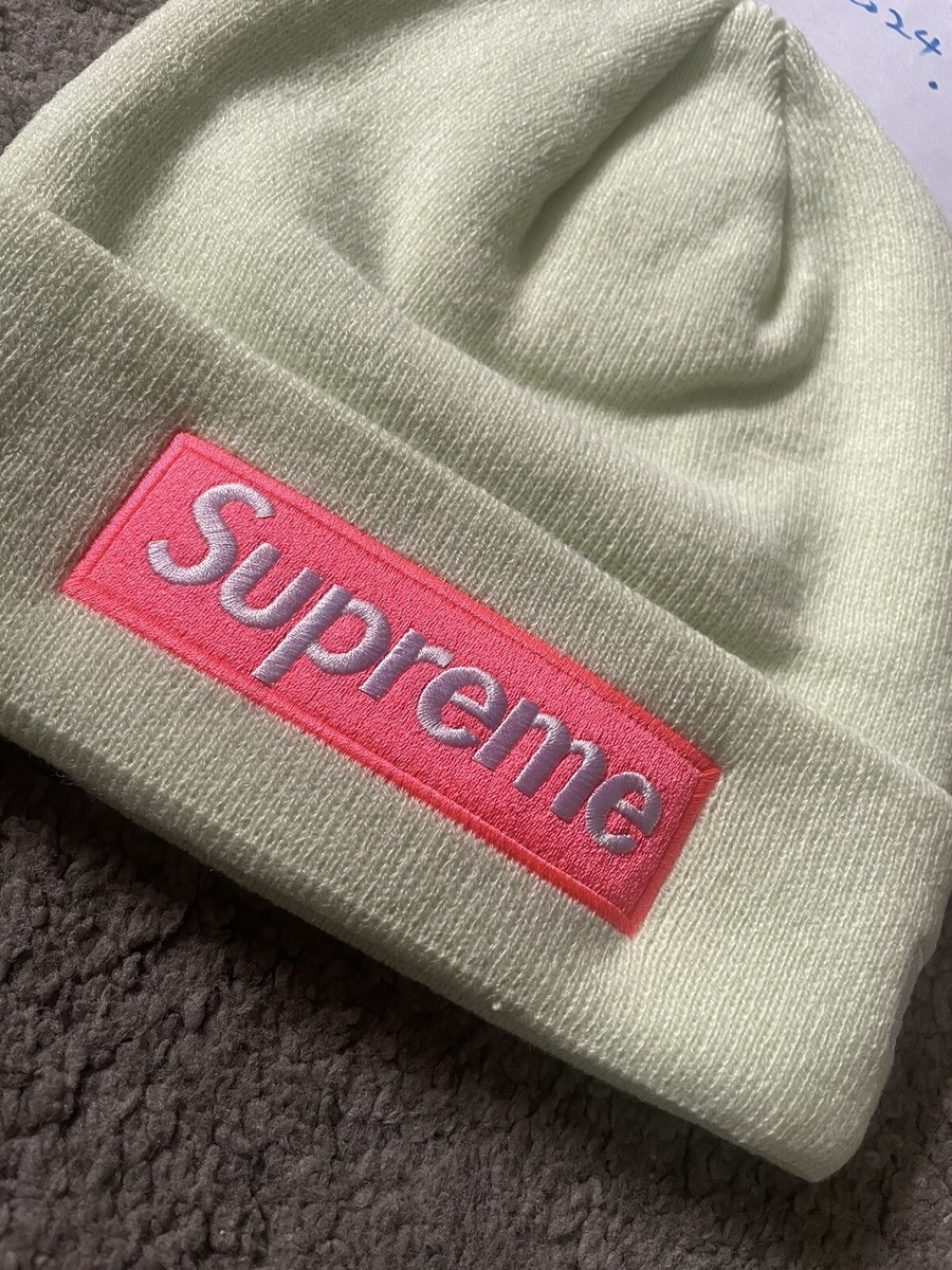 Supreme FW17 New Era Box Logo Beanie - Pale Lime | eBay