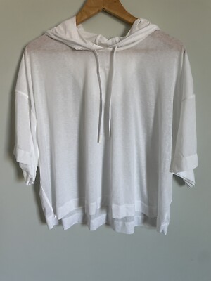 Athleta Women's Large White Sheer Hoodie, NWOT - A Great Find