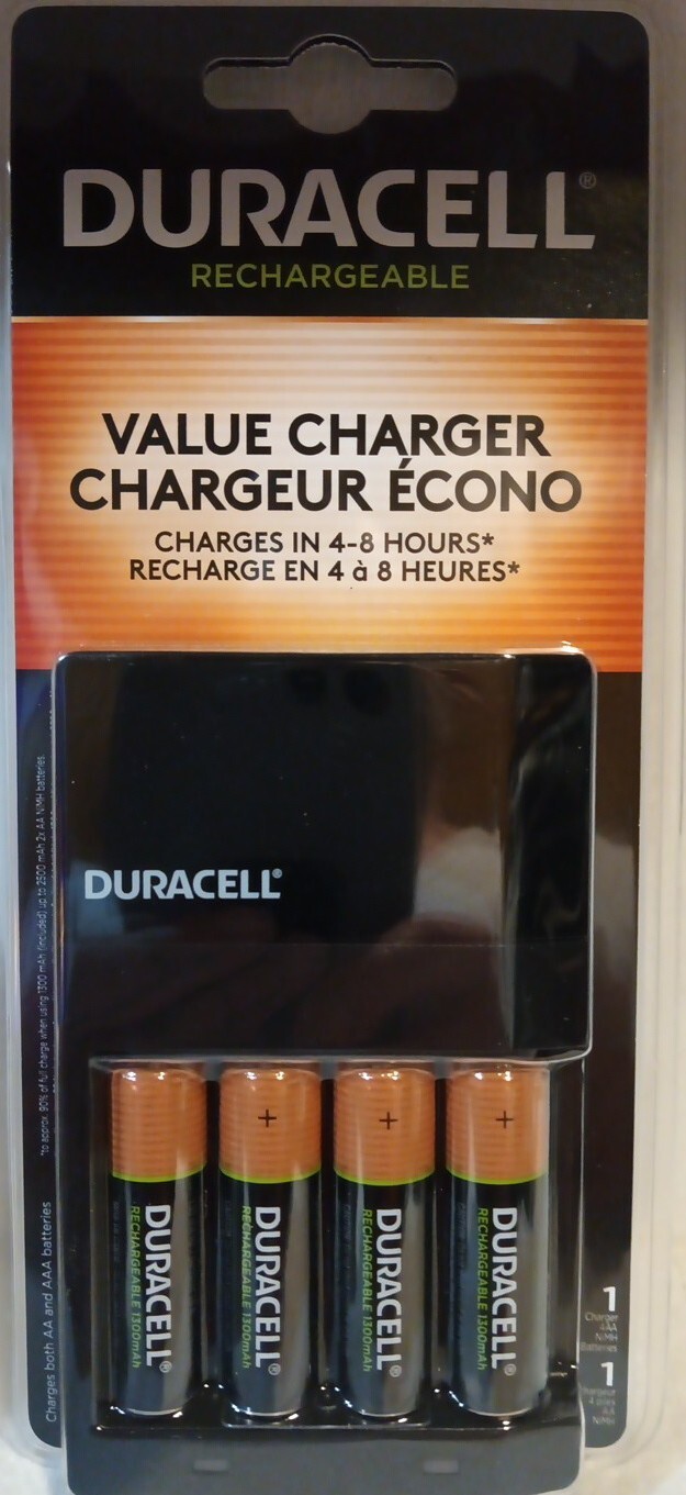 Duracell CEF14 NiMH Battery Value Charger with 4 AA Batteries