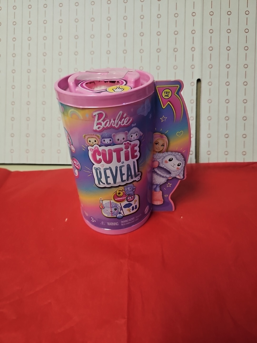 Barbie Chelsea Cutie Reveal Small Doll & Accessories Plush Lamb, Blonde Costume