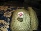 6Mm Burgundy Linde Star Sapphire Ring 925 Sterling Silver Pyramid Style Size 6