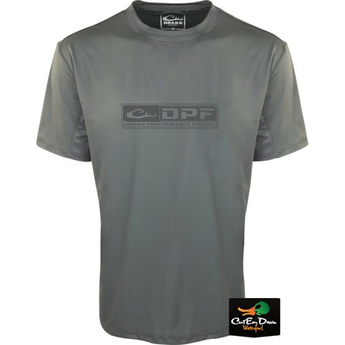 NEW DRAKE PERFORMANCE FISHING DPF SHIELD 4 ARCHED MESH BACK CREW S/S SHIRT - Picture 6 of 7