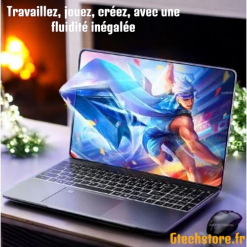 Ordinateur portable 15.6" IPS FHD, Intel N5095,empreinte digitale