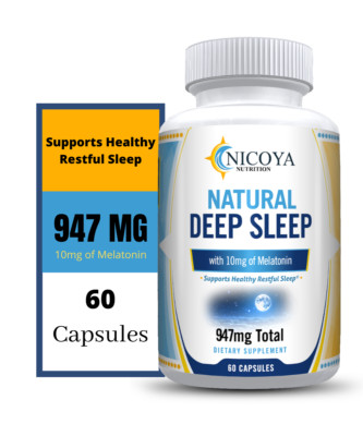 Natural Deep Sleep Supplement- Faster, Deeper, Calming, Sleep Aid  w/ Melatonin