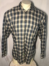 Scott Barber L/S Button Up Shirt Green Plaid Design Made In USA Mens L Oversized