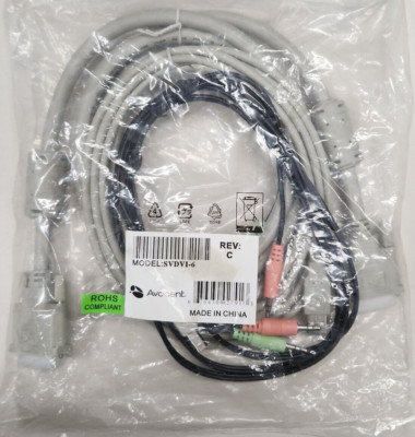 Avocent SwitchView-Kabelset, 1,8 m, DVI auf DVI, USB-B , Klinke