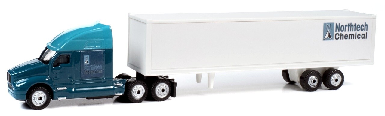 H0 Gauge - Truck 2000s Semi Tractor Trailer Set Northtech Chemical -- TC105 New
