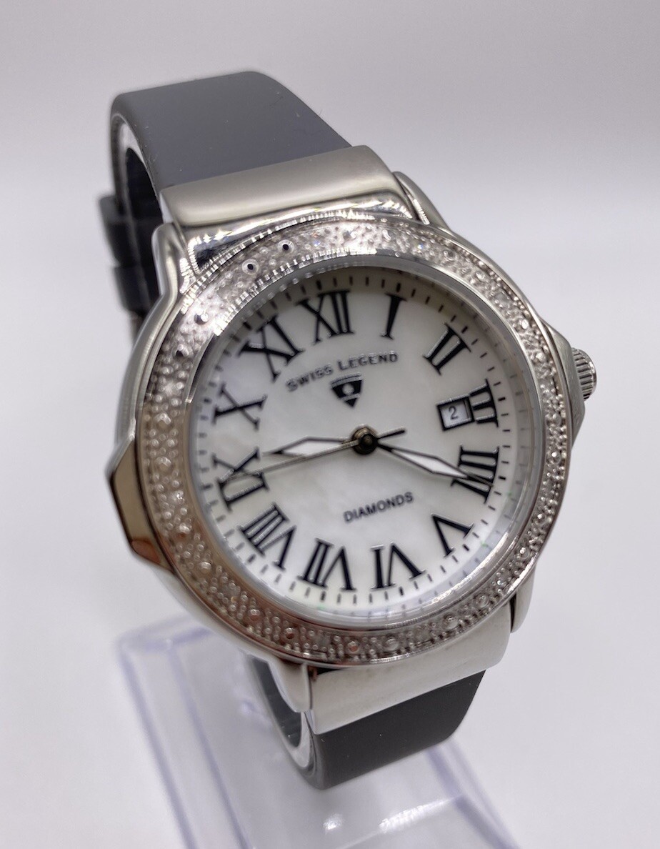 SWISS LEGEND SOUTH BEACH Women’s Diamond Swiss Quartz Watch MOP Working New Batt Swiss Legend  main image 4