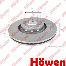 Fits Audi A4 1996-2009 VW Passat 1996-2005 Brake Disc Front Howen #1