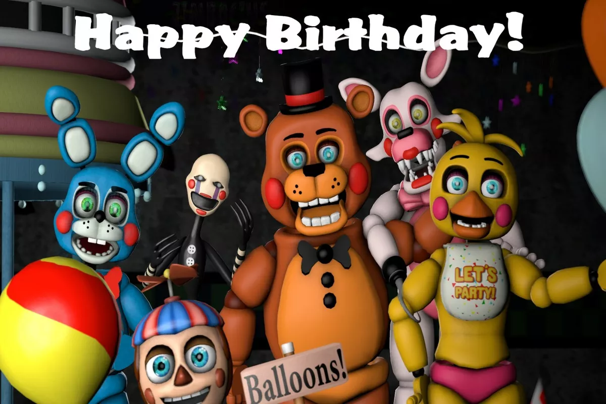 3x6 FNAF vinyl Birthday Banner