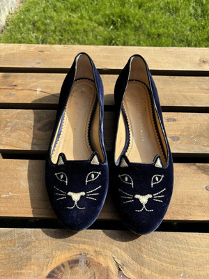 Charlotte Olympia Velvet Cat Shoes