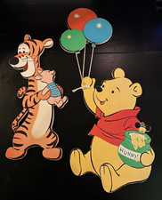 Vintage Winnie the Pooh  Tigger Piglet Wood Wall Hanging Decor Set Disney