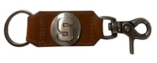 Michigan State Spartans Leather Keychain Strap with Clip-Heavy Duty by Enmon-New