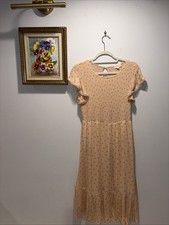 Smocked Dress Feminine Pockets Lined Grunge Prairie Cottagecore Dolly