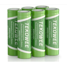 6 Pack 3.7 Volt 18650 Rechargeable Battery, 3000mAh Battery Flat Top Lithium Ba