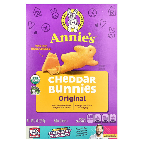 Cheddar Bunnies, Baked Crackers, Original, 7.5 oz (213 g)