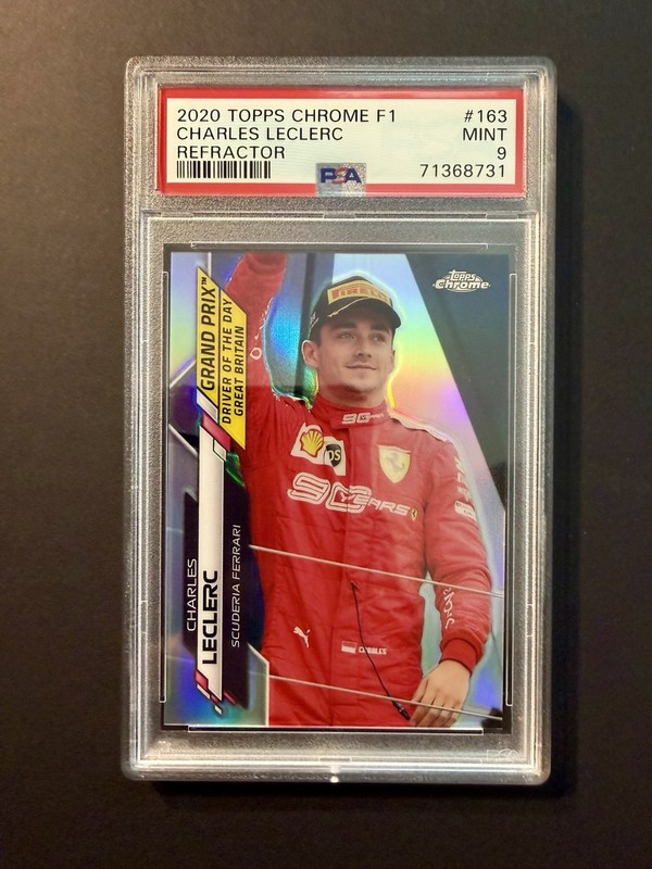 2020 Topps Chrome Formula 1 #163 Charles Leclerc F1 Refractor PSA 9 Ferrari
