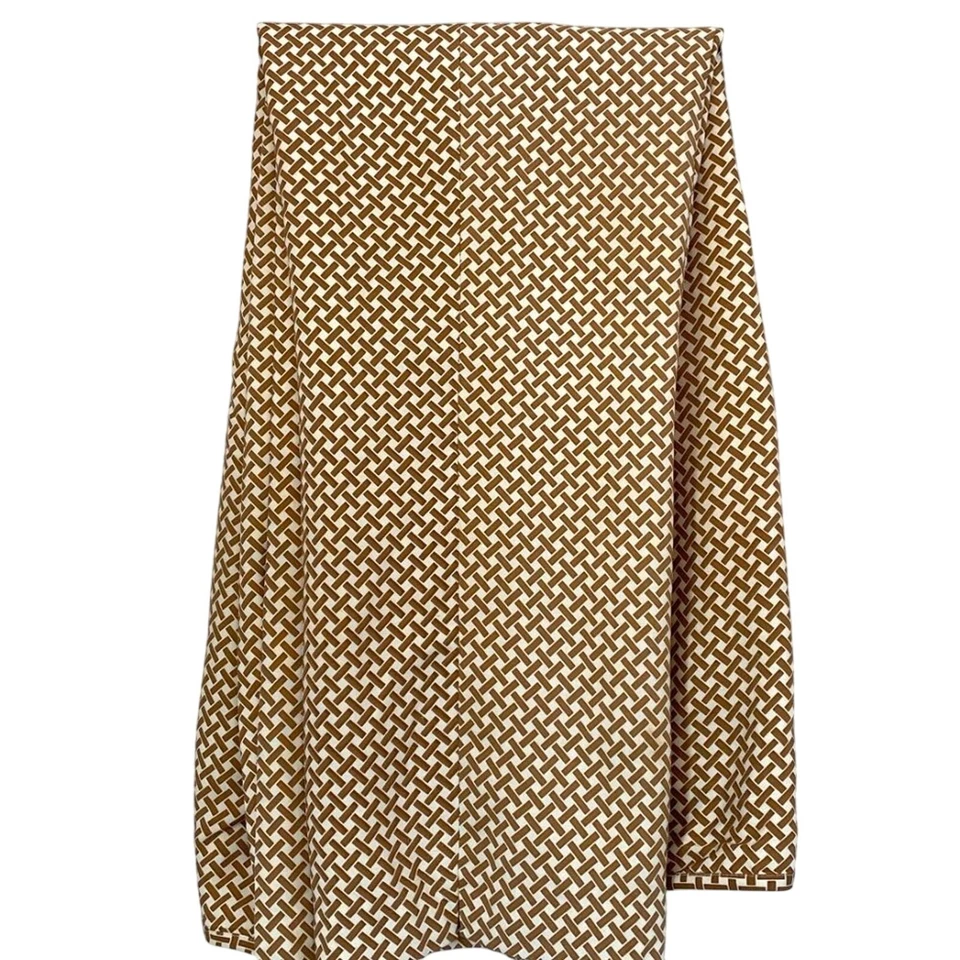 J. McLaughlin 真丝裤子中性/薄色/长方形图案,14 码 — 第 4/4 张图片