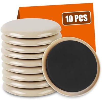 10PCS 3 1/2'' Furniture Sliders   Ideal for Hardwood Floors & Carpet Use