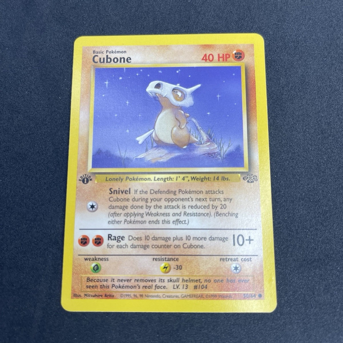 Pokemon Cubone 1st edition Common Jungle 50/64 LP Tcg Trading Card Wotc Rare