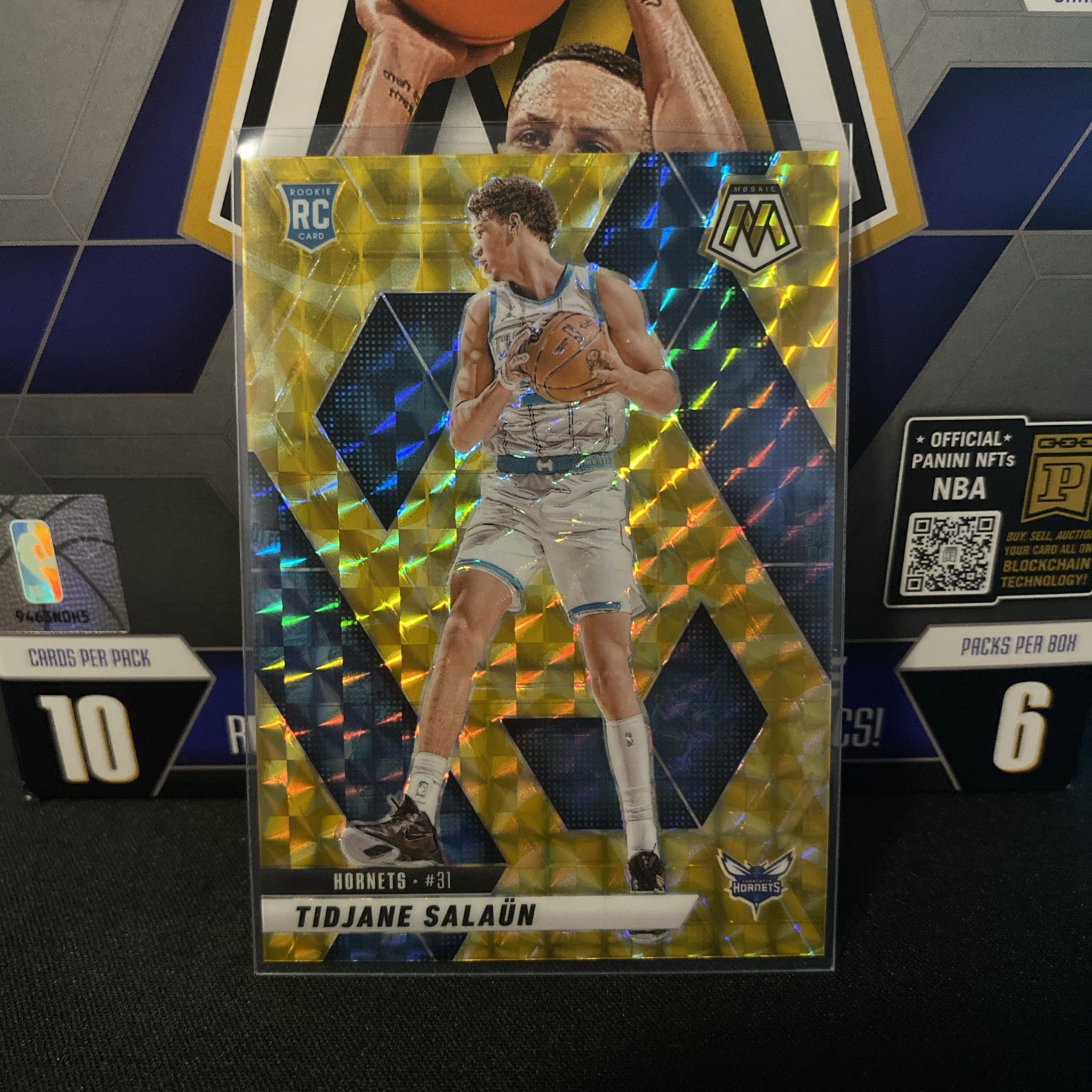 2024-25 Panini Mosaic - Rookies Tidjane Salaun #241 Reactive Yellow Mosaic Prizm