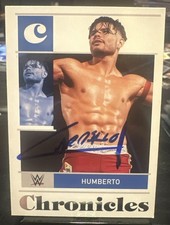 Humberto Carrillo Signed 2022 Panini Chronicles WWE Card #22 Autographed