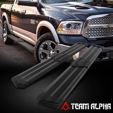Fits 2009-2020 Dodge Ram Crew Cab J2 Black 10 Pleated Step Bar Running Board Fits 2009-2020 Dodge Ram Crew Cab J2 Black 10 Pleated Step Bar Running Board
