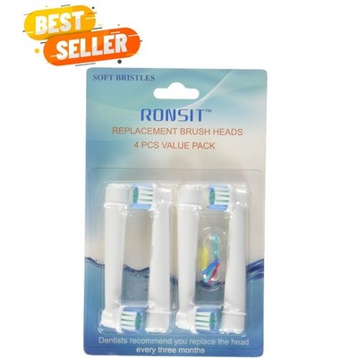 Replacement Brush Heads for Oral B - Pack of 4 with MicroPulse Bristles
