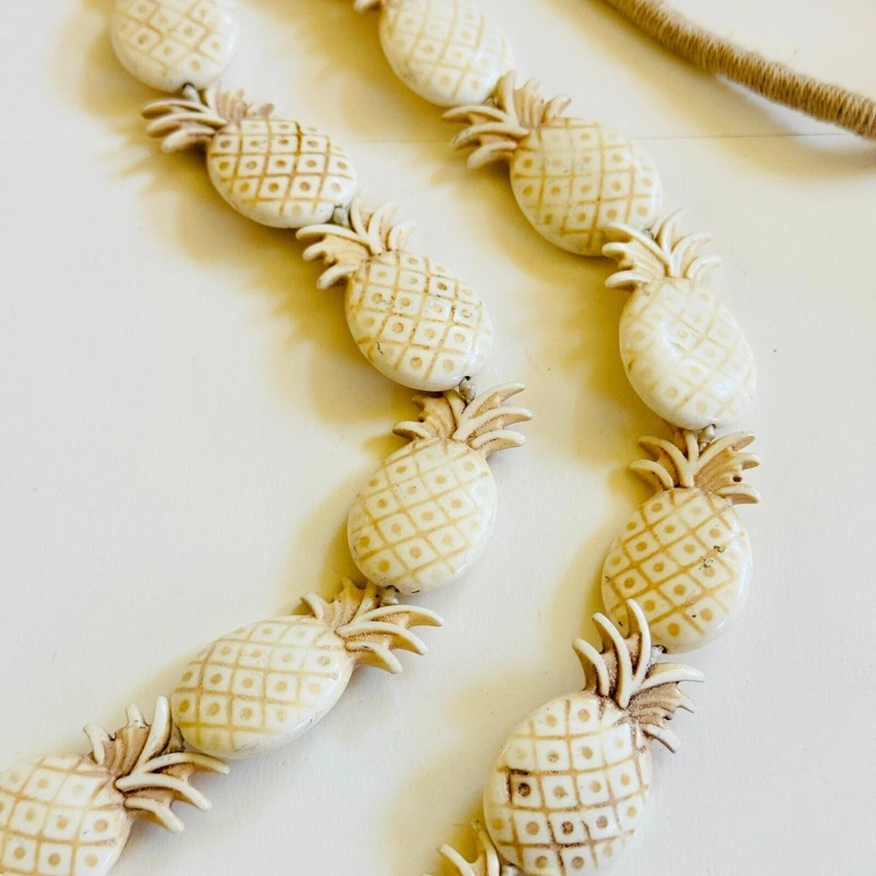 Collar de piña Anthropologie algodón llamativo howlita cuentas llamativo pasarela Foto 4 de 4