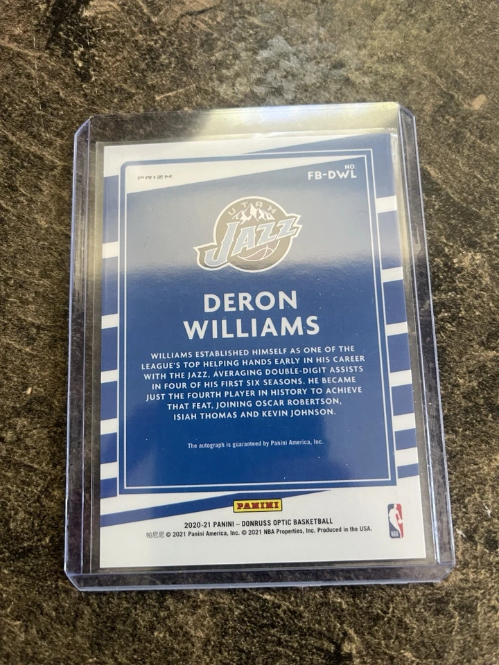 2020-21 帕尼尼 Donruss Optic 篮球 Deron Williams Fast Break 签名 #FB-DWL — 第 2/2 张图片