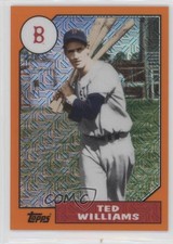 2017 Topps Silver Pack 1987 Design Chrome Orange 11/99 Ted Williams HOF 0o9