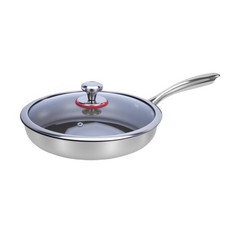 Titanium Frying Pan Uncoated Non Stick Cookware Induction Hob w/Lids Shovel