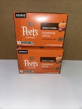  2 Boxes Peet's Coffee Pumpkin Spice Keurig K-Cups 20 Total 06/2026 Sealed