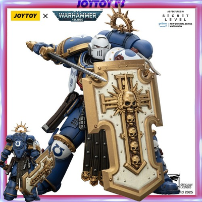 #ad JOYTOY Warhammer 40k Ultramarines Torvald Power Sword Stormshield Bolt Pistol $44.64