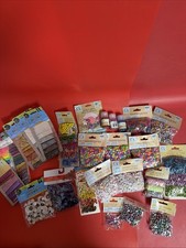 Huge Craft Lot Beads Glitter Sequins Gems Googly Eyes Jewelry DIY Kit