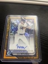 2024 Bowman Draft - Chrome Prospect Autographs Nick Mitchell #CPA-NMI Gold Wave 
