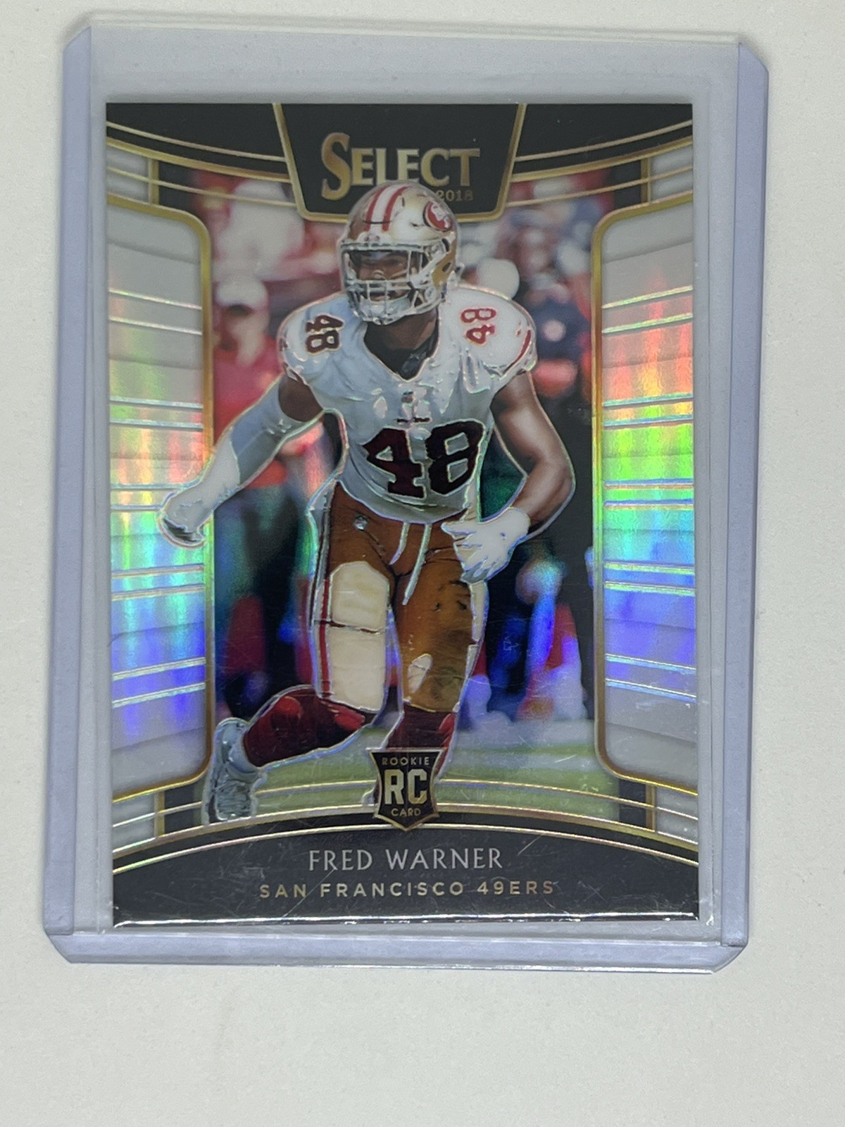2018 Panini Select Fred Warner Rookie Concourse Silver Prizm RC Francisco 49ers