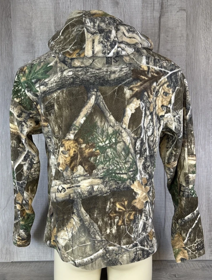 Gamehide Real Tree Camo Fleece Hoodie Jacket Hunting Full Zip Lite Weight Men M - Image 3 of 4
