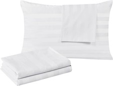 100 Egyptian Cotton Standard Pillow Protectors Set of 4, 400 Thread