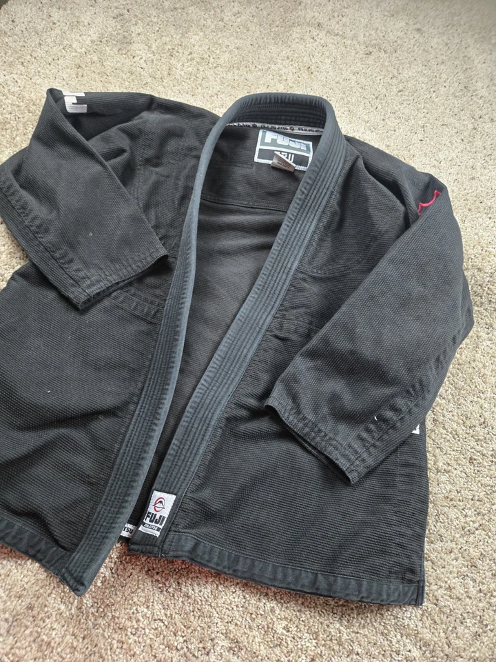 Fuji BJJ Gi Jacket Adults A1H Black Kimono Brazilian Jiu-Jitsu Cotton Blend - Image 2 of 4