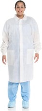 Case 25 KLEENGUARD Kimtech A8 Certified Lab Coats with Knit Cuffs 10122 SM NEW