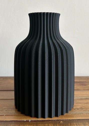 3D Printed Ornamental Vase - Dried Flower Vase - Ribbed Vase Flower Vase - Picture 11 of 15