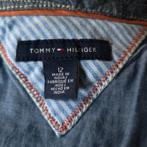 Tommy Hilfiger Sleeveless Patchwork Women Denim Dress Scoop Neck US Size 12 - Picture 3 of 8