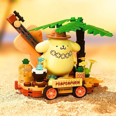 Authentic Sanrio Qman Building Blocks Pompompurin Music on the